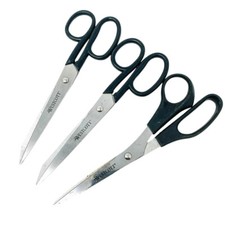 3 Pcs Westcott 19018, KleenCut and Value Scissors, Shears, Black