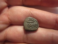 INVERTED 7 in 1770 TRANQUEBAR, INDIA-DANISH, DENMARK 4 CASH