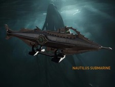Assembled And Painted 20,000 Leagues Under The Sea Nautilus Submarine With LED's