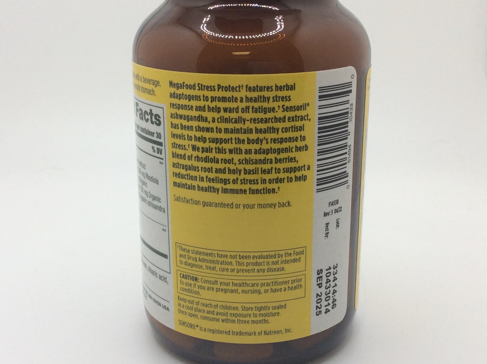 MegaFood Ashwagandha Complex (Formerly Stress Protect) 60 Count, SEPT/2025