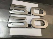 2015-2022 NEW Chrome Black 5.0 Emblem Fender Badge -2pcs