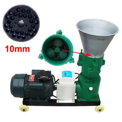 10mm Pellet Mill Feeding Machine 3 Rollers 120-150kg/h Fodder Granulator 220V