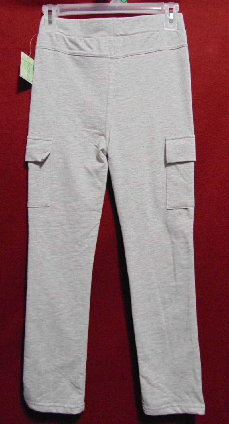 Girl's Size 6X Gray French Terry 2 Pocket Cargo Leggings by Extremely Me NEW!