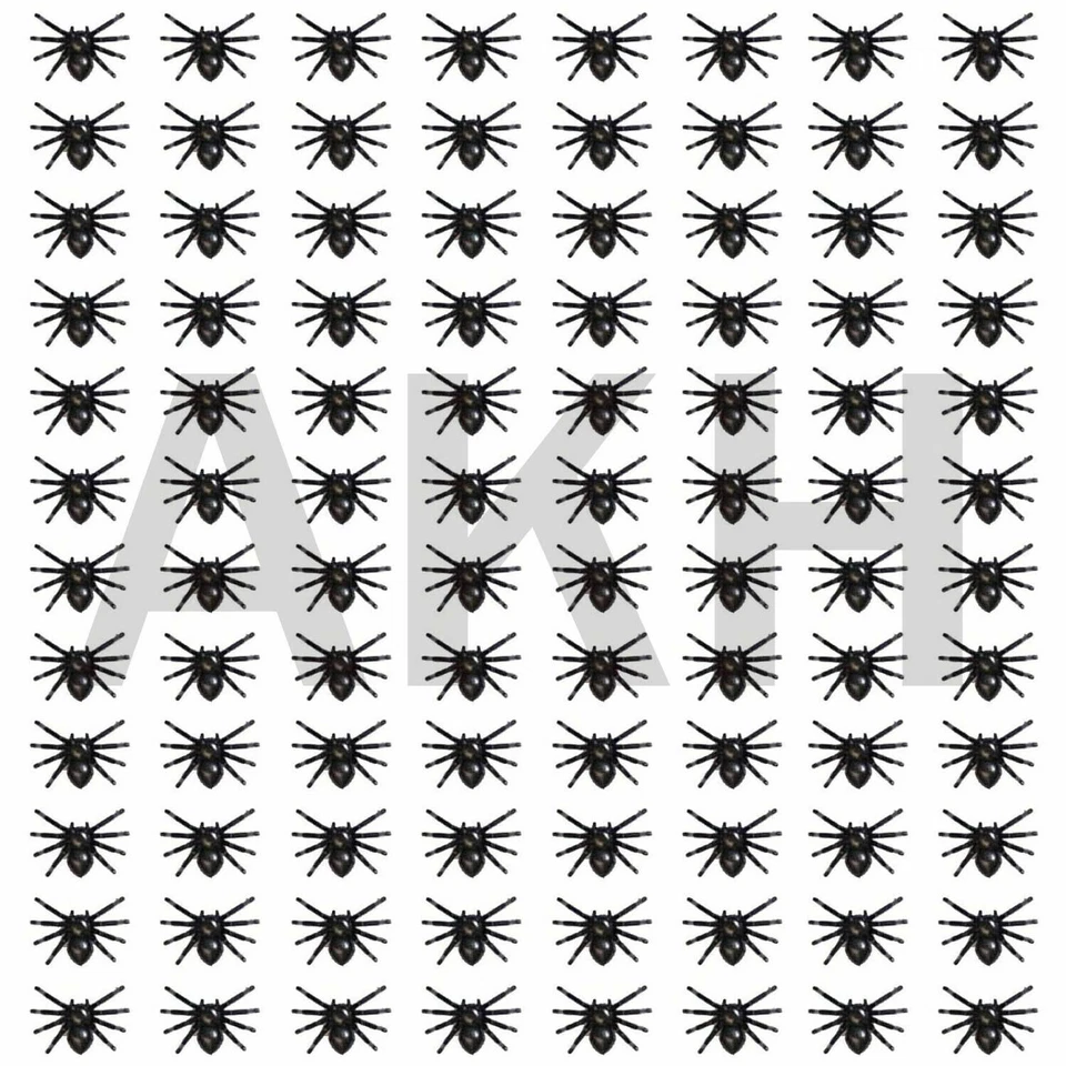 Decoraciones de Halloween 40 piezas Espeluznantes Horror Negro Plástico Arañas Insectos Reino Unido Foto 3 de 4