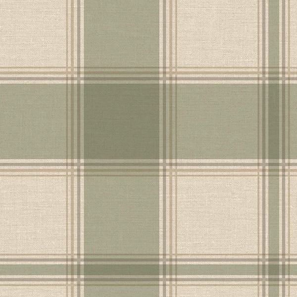 Belgravia Vliestapete Tartan Texturiert Vinyl Muster 7159 Salbei GrüN-image