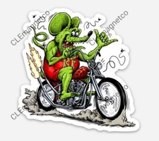 MAGNET Rat Fink Motorcycle Vintage Old School Chopper Harley Roadster