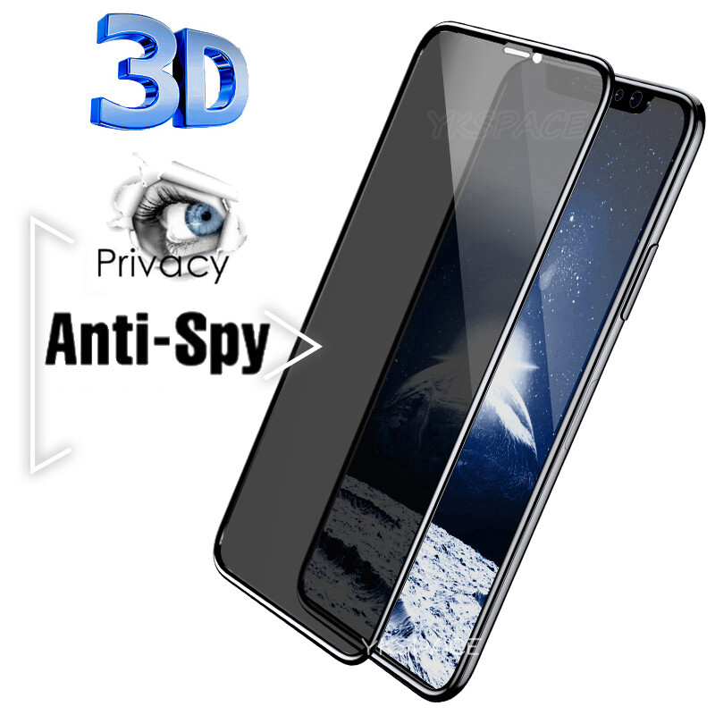 Anti Spy Privacy Glass for iPhone 8 X XS 11 12 13 14 15 Pro MAX Screen Protector