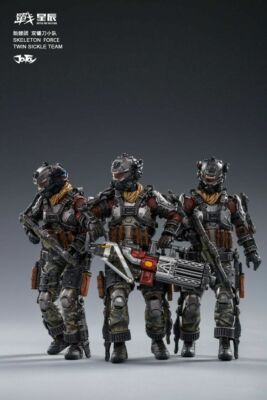 1:18th JOYTOY Skeleton Forces Double Sickle SQUAD Solider Figure