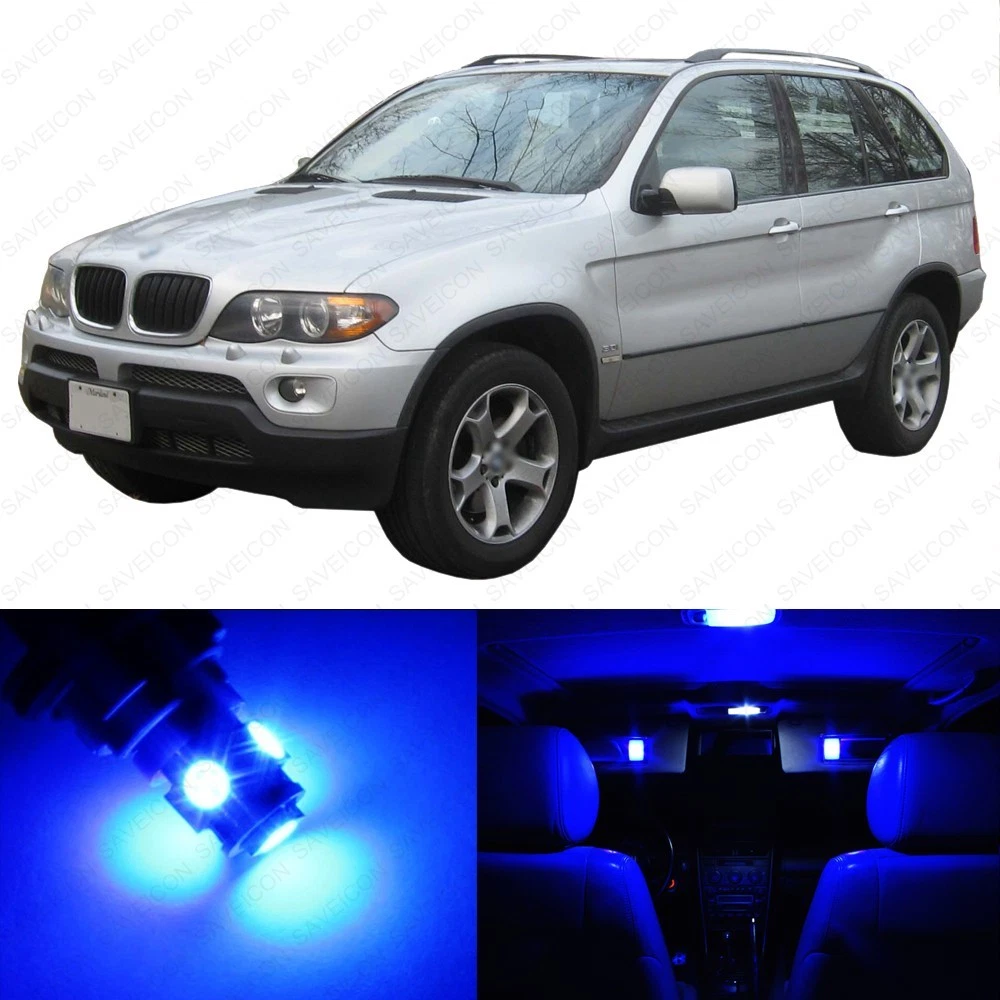 21 x Error Free Blue LED Interior Light Package For 2000 - 2006 BMW X5 + TOOL