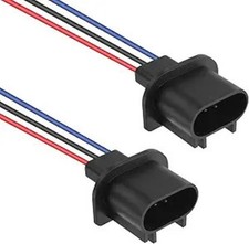 2PCS H13/9008 Bulb Headlight Connector, Universal Headlight Color: Male Socket