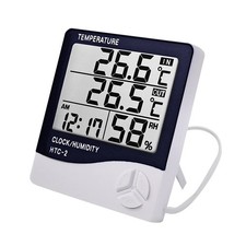 Digital LCD Thermometer Hygrometer Humidity Meter Room Indoor Temperature Clock