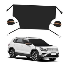 Car Windshield Snow Cover, Front Windshield Ice and Snow Shield with 2 Hooks