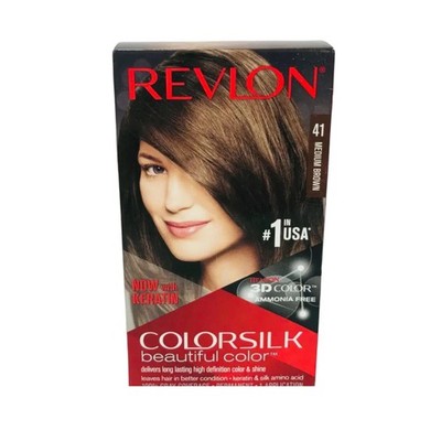 Revlon Colorsilk Beautiful Color #41 Medium Brown Hair Dye Ammonia Free