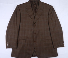 CANALI SAKS FIFTH AVE 13220 54 44 R sport coat suit jacket blazer BROWN PLAID