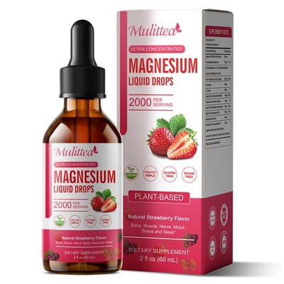 Magnesium Complex Liquid Drops 2000mg - Bone, Muscle, Nerve, Mood, Sleep Support