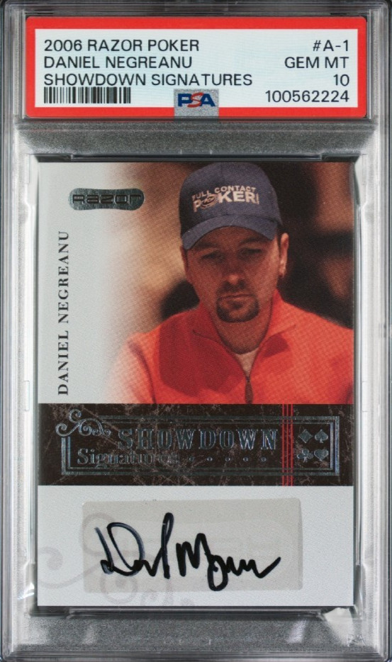 2006 Razor Poker Daniel Negreanu Showdown Signatures Rookie Card Auto RC PSA 10