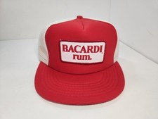 Vintage Bacardi Rum Red Trucker Snapback Hat Cap Retro Throwback Breweriana