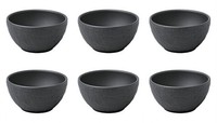 Villeroy & Boch Manufacture Rock 6Er Set DipschäLchen Schwarz D. 8Cm Porzellan