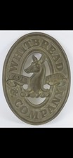 A vintage Whitbread & Company oval brass pub plaque
