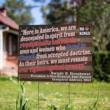 Patriotic No Kings Yard Sign Ever American Freedom Political Lawn