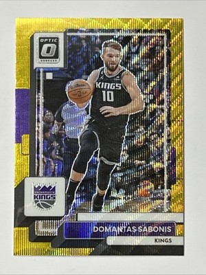 2022-23 Panini Donruss Optic #117 Domantas Sabonis Gold Wave /10 Kings Bookend