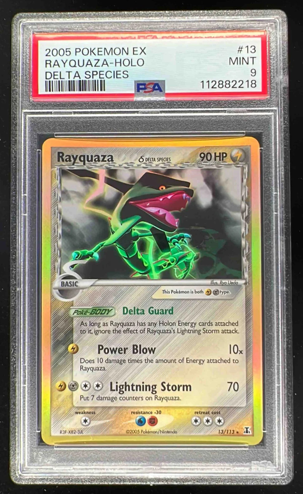2005 Pokemon EX Delta Species #13/113 Rayquaza Holo PSA 9