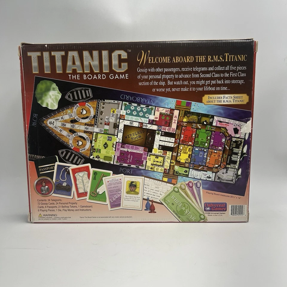 Titanic Board Game 1998 Universal Games Vintage Made USA Near Complete READ - Image 2 of 4