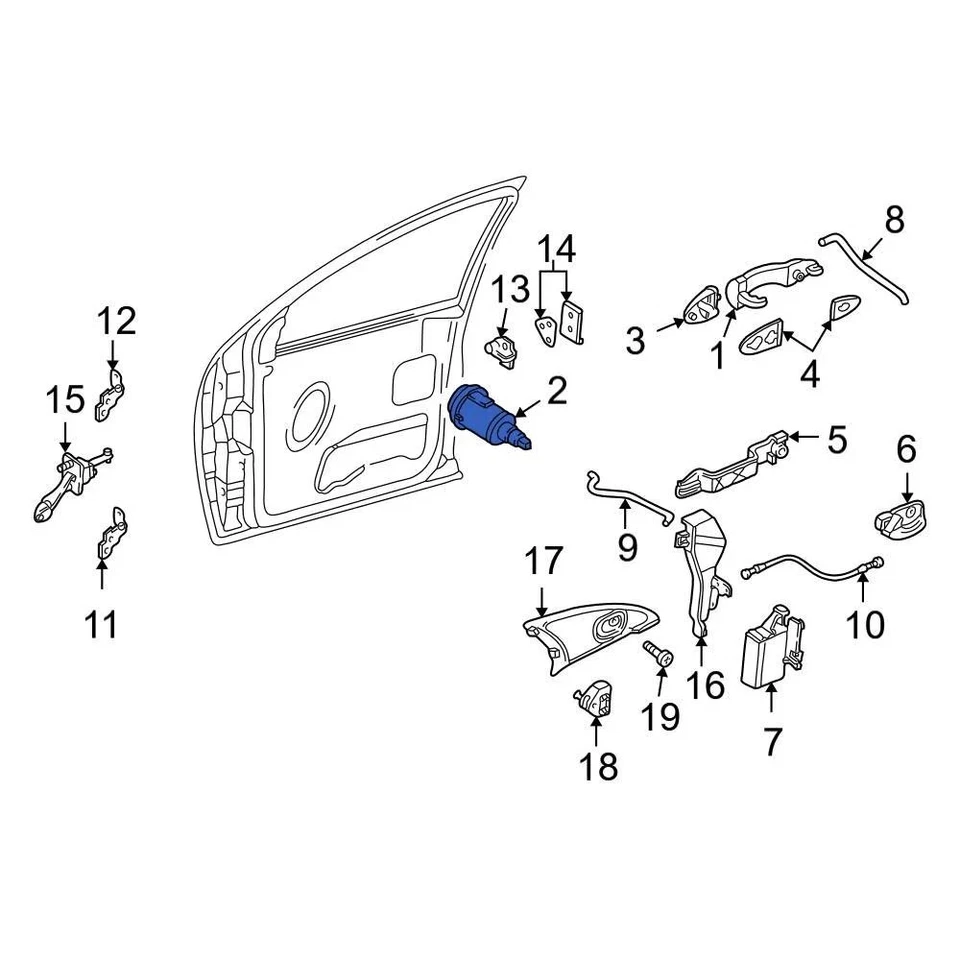 For Ford Police Interceptor Utility 13-19 Ford Front Left Door Lock Cylinder Foto 2 de 4