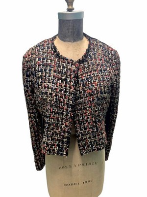 Rinascimento  Couture Italian Designer Vintage Mullti Color Tweed Jacket XL