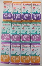 12 x 12 counts Plackers Micro Mint Dental Floss Picks with Travel Case