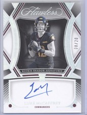 2024 Panini Flawless #RSS-LMY Luke McCaffrey Rookie Shadow Sig Silver /20