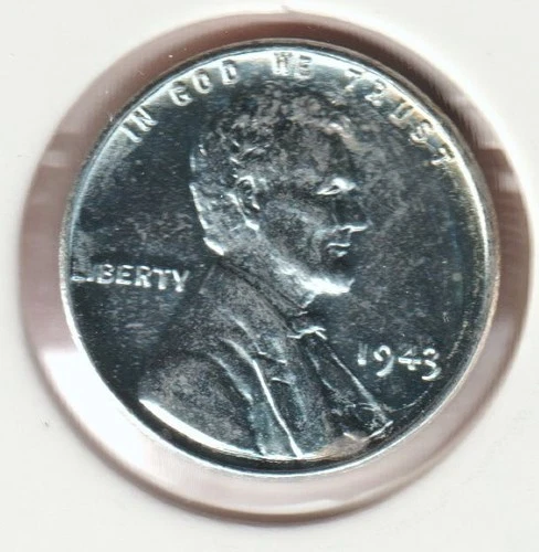 1943 WWII Lincoln Wheat Steel Penny Collectible US Collection Very Good War Coin