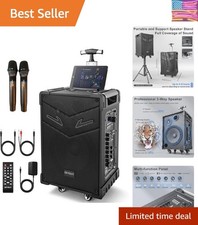GTSK10-3 3-Way Portable Bluetooth PA Speaker System - Wireless Karaoke Loudsp...