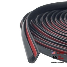 Car Door Edge Guards Self Adhesive Rubber U Channel Edge Trim 5 Feet Black