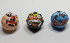 Vintage Madballs KO Lot of 3 Monster Head Balls 1980's Vending Gumball NEW NOS