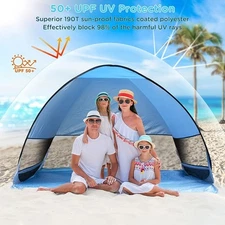 Portable Outdoor Camping 2-3 Person Hiking Folding Beach Tent Canopy Sun Shelter