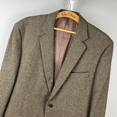 #ad Brooks Brothers 1818 Madison Blazer Sport Coat Mens 46R Herringbone 100% Wool $129.00