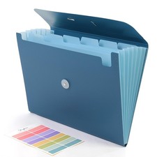 Accordion File Organizer Expanding File Folder with 7 Pockets for Receipt Paper