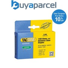 Tacwise 1217 140 Series 10mm Staples Stainless Steel - 2000 Pack - Type T50 G 0.0050 per staple