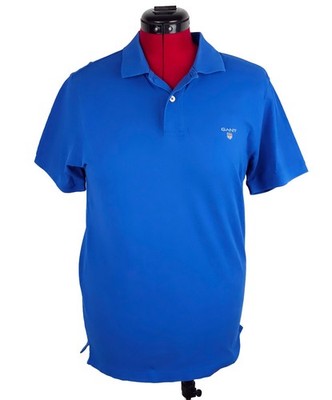 Gant Poloshirt Custom Slim Fit M Polo Casual Blau Original w.NEU