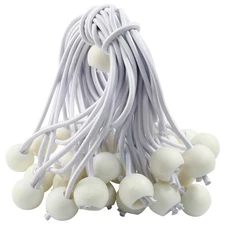 Waziaqoc 50 Pcs Ball Bungee Cords 6 Inch, Tarp Ball Bungee Ties Heavy Duty Ca...
