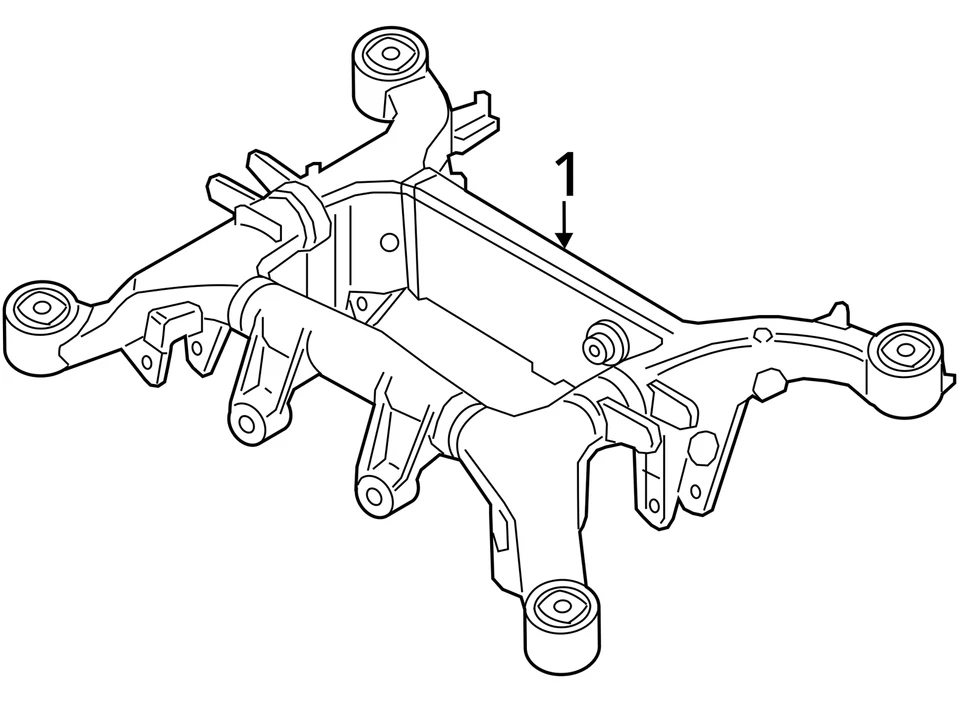 (LOCAL PICKUP ONLY) Crossmember/K-Frame Rear Fits 12-19 BMW 640i 2978794 - Image 4 of 4