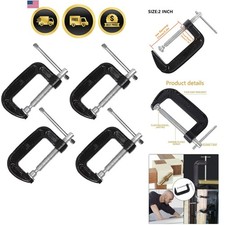2 Inch C-Clamp Set, Heavy Duty Steel C Clamp Industrial Strength C Clamps for...