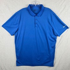 Nike Dri-FIT Standard Fit Performance Golf Polo Mens XL Blue Short Sleeve