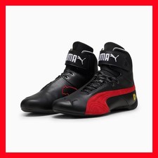 Puma Scuderia Ferrari Future Cat Mid Top Motorsport Shoes Black Men's Size 10