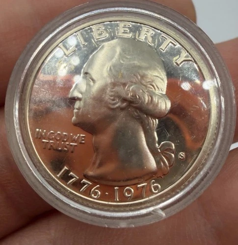 1976-S Bicentennial Washington Quarter 40% Silver Deep Cameo Proof DCAM