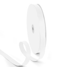 5/8"x100 Yards White Solid Grosgrain Ribbon Roll for Gift Wrapping Package