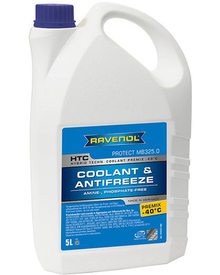 RAVENOL HTC Protect MB 325.0 Kühlerfrostschutz Premix 5 Liter Blau G11