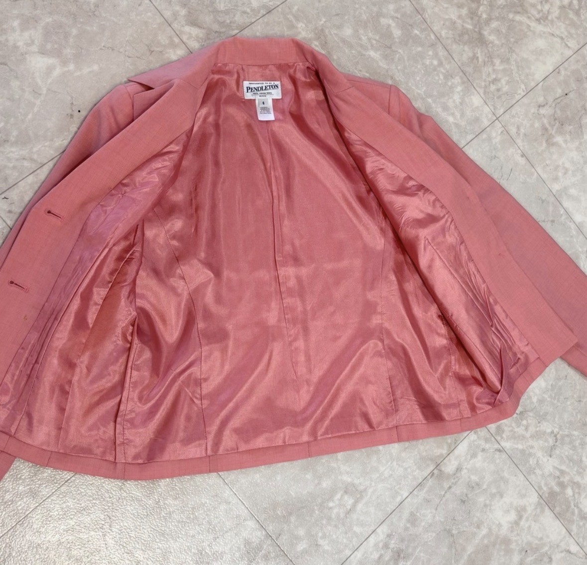 Pendleton 100% Virgin Wool Lined Spring Blazer Pe… - image 8