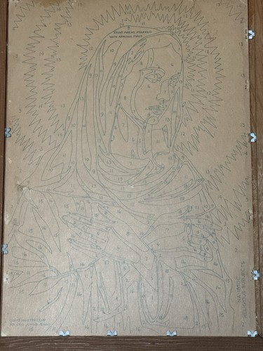 VTG Paint by Number Christ Jesus Shepherd Virgin Mary Handmade Frames Set of 2 - Picture 4 of 20